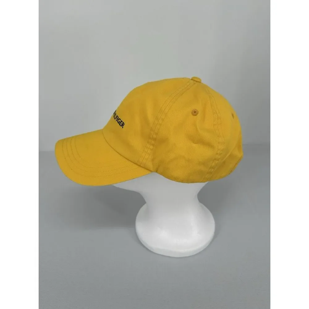 Vintage Tommy Hilfiger Hat Yellow Baseball Cap One Size Strapback Spellout‎ 90s
